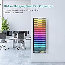 VEESUN Wall File Organizer, 16-Tier Mesh File