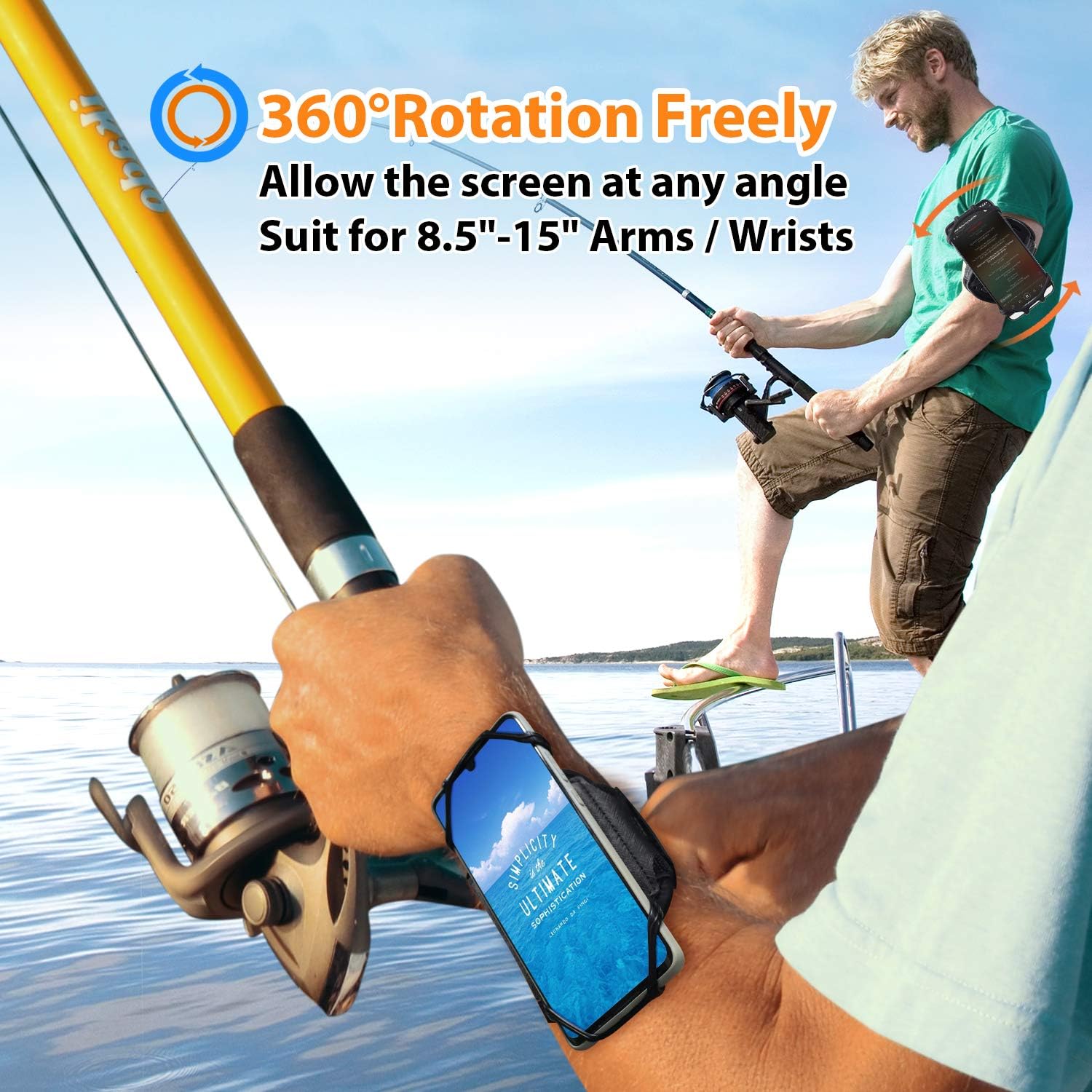 HLOMOM Running Phone Holder,Sports Phone Armband 360° Rotation & Detachable for iPhone 17/16/15/14/13 Pro/12 Pro/11Pro Max/XS/XR/8/7/6s Plus - Image 3