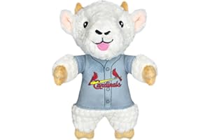 Pets First MLB ST. Louis Cardinals Goat Plush Toy for Dogs and Cats with Squeaker, Wearing a Team Jersey! Fun & Sporty Goat Shaped Dog Chew Toy, Interactive Pet Toy