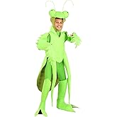 Kids Praying Mantis Halloween Costume | Fun Insect Outfit with Jumpsuit, Tunic, Headpiece, and Boot Covers for Themed Parties