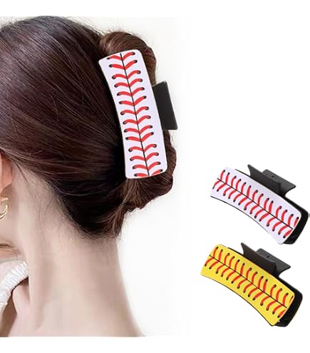 Game Day Hair Claw Beaded Checkered Football Sports Fan Mom Accessories Amazon.com: Game Day Hair Claw Clip for Women Beaded  main image 2