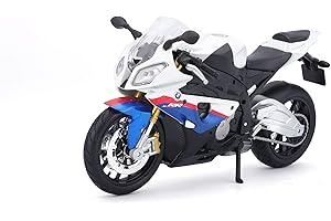 Maisto 1/12 BMW S1000Rr Motorcycle, White/Red/Blue Multi