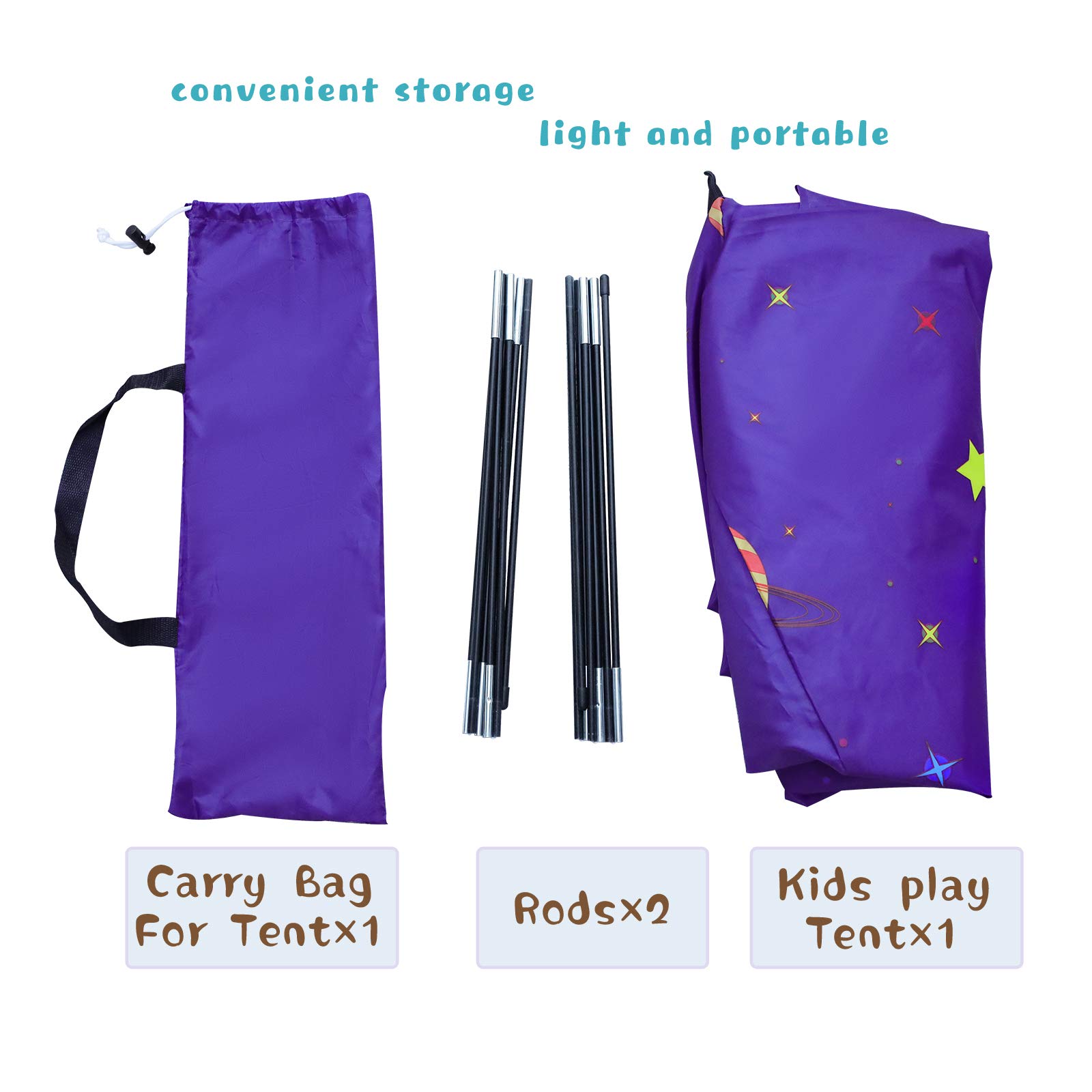Kids Play Tent Outdoor Boys Indoor Playhouse for Children Tents Toddler Girls Gift Game Play HouseToys (Purple)