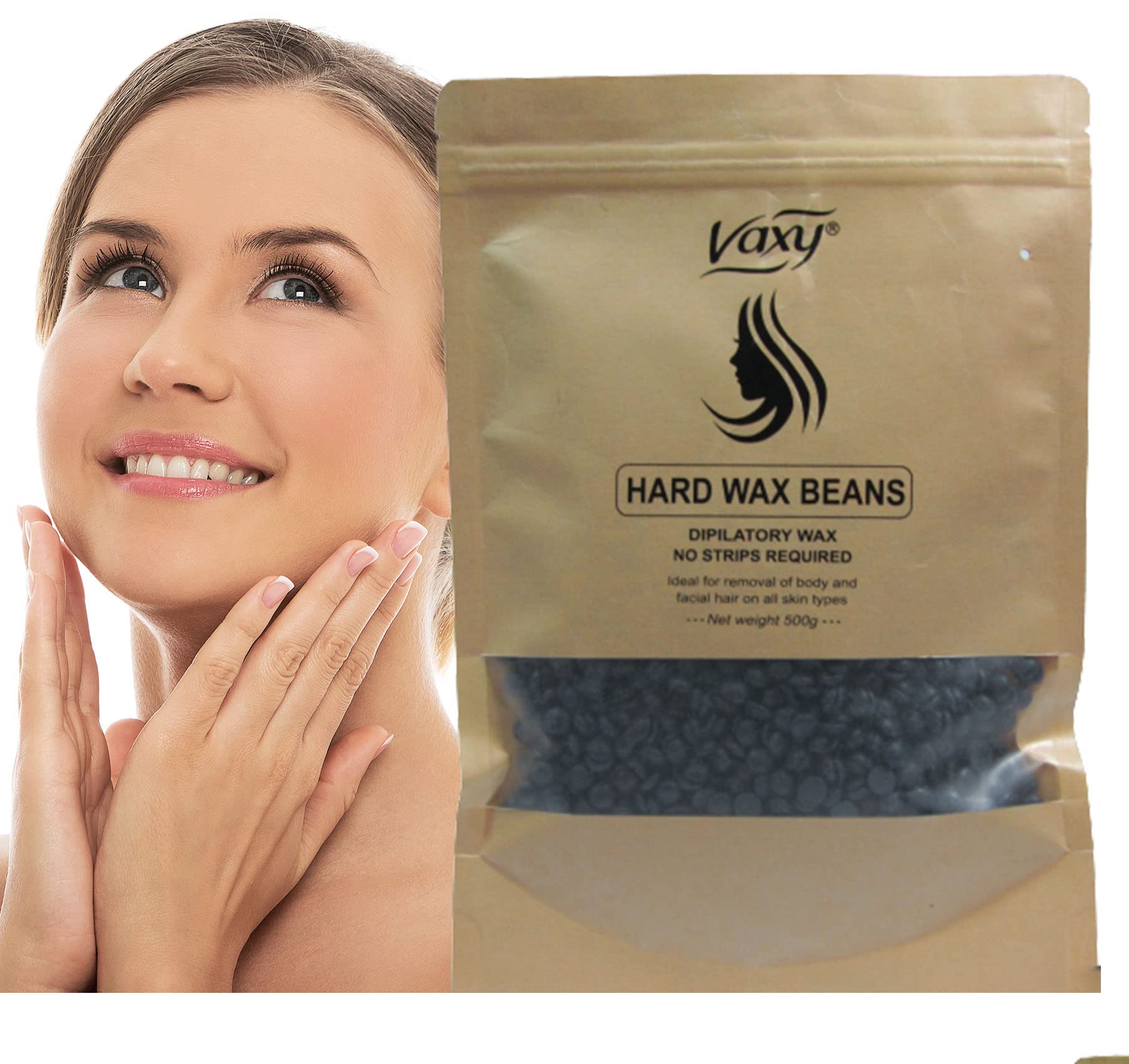 Wax Beans - Hard Wax Beans - Yellow Wax Beans- For Painless Wax for Bikini, Arms, Legs, Armpit with 4 different Flavor- Honey In Blocks- Lavender- Lemon and Rose Beads by (Vaxy) (Blackcurrent)
