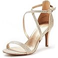 DREAM PAIRS Women's Dolce Fashion Stilettos Open Toe Pump Heel Sandals