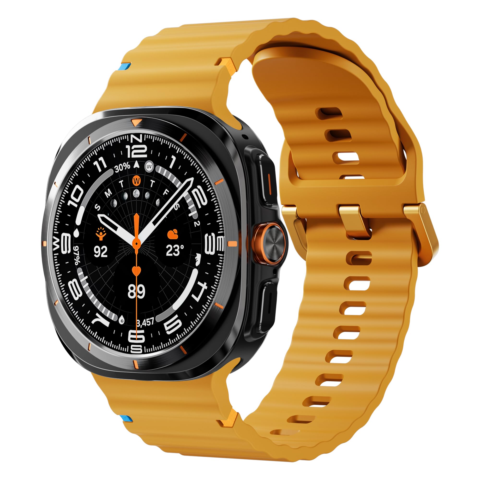 Photo 1 of Sport Silicone Band Compatible with Samsung Galaxy Watch Ultra Bands 47mm for Men,Soft Breathable Waterproof Rubber Replacement Strap for Samsung Galaxy Ultra 2(2025)/Ultra(2024) Watch Bands 47mm