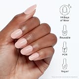 OPI xPRESS/ON Bubble Bath Short Round Nails with Glue - Nude Pink 30 Tips view 5
