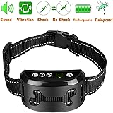 Yao yeow Dog No Bark Collar with Smart Detection Vibration and Harmless Shock- Rechargeable Anti Barking Device for Small Medium and Large Dog