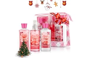 Vital Luxury Bath & Body Care Travel Set - Home Spa Set with Body Lotion, Shower Gel and Fragrance Mist, Personal Body Care Travel Set for Birthday Christmas New Year Gifts(Japanese Cherry Blossom)