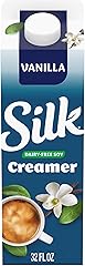 Silk Soy Creamer, Vanilla, Smooth, Lusciously Creamy Dairy Free and Gluten Free Creamer From the No. 1 Brand of Plant Based C