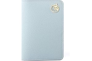 Lychii Passport Holder Cover, PU Leather Travel Wallet Case Organiser for Passport, Business Cards, Credit Cards, Boarding Passes (Blue Wallet)