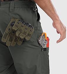 SPOSULEI Men's Cargo Work Pants Waterproof Ripstop