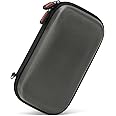 GLCON Dustproof Carrying Case Electronic Accessories Cable Organizer - Portable Small Travel Charger Case Power Bank Phone Pouch - Double Zippers Wallet - Hard EVA Storage Bag Carry Case - Silver Grey