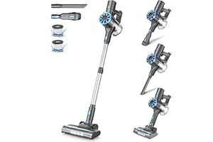 VAZONE Cordless Stick Vacuum Cleaner with Self-Standing, 8-in-1 Vacuum Cleaners for Home, Lightweight Powerful Vacuum with LED Screen, Rechargeable Vacuum for Carpet, Pet Hair, Hardwood Floors