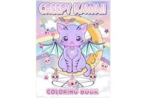 Horror Kawaii Pastel Goth and Creepy Coloring Book: Spooky Drawings For Children & Teenagers : Cute Chibi Gothic Coloring Pages for Adults, Teens, Kids , Girls, Boys (French Edition)