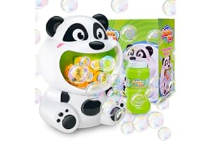 MAKE KIDS SMILE BUBBLE FUN Panda Bubble Machine Toys for Toddlers 1-3 Kids Bubble Maker Blower with 4oz Bubble Solution Ideal Outdoor Party Toys Gift for Toddlers 1-3