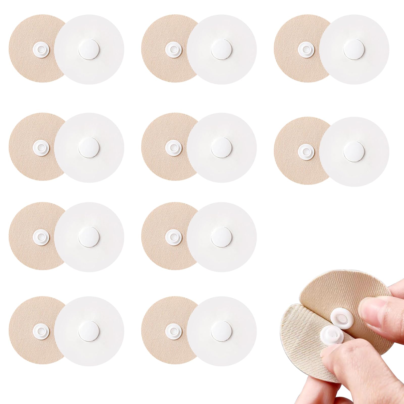 Photo 1 of 10 Pairs Duvet Snaps, Round Non-Iron On and Needleless Duvet Clips, Snap-On Lightweight Quilt Holder, Comforter Clips to Hold Comforter Inside, Prevents Duvets from Shifting in The Quilt Cover