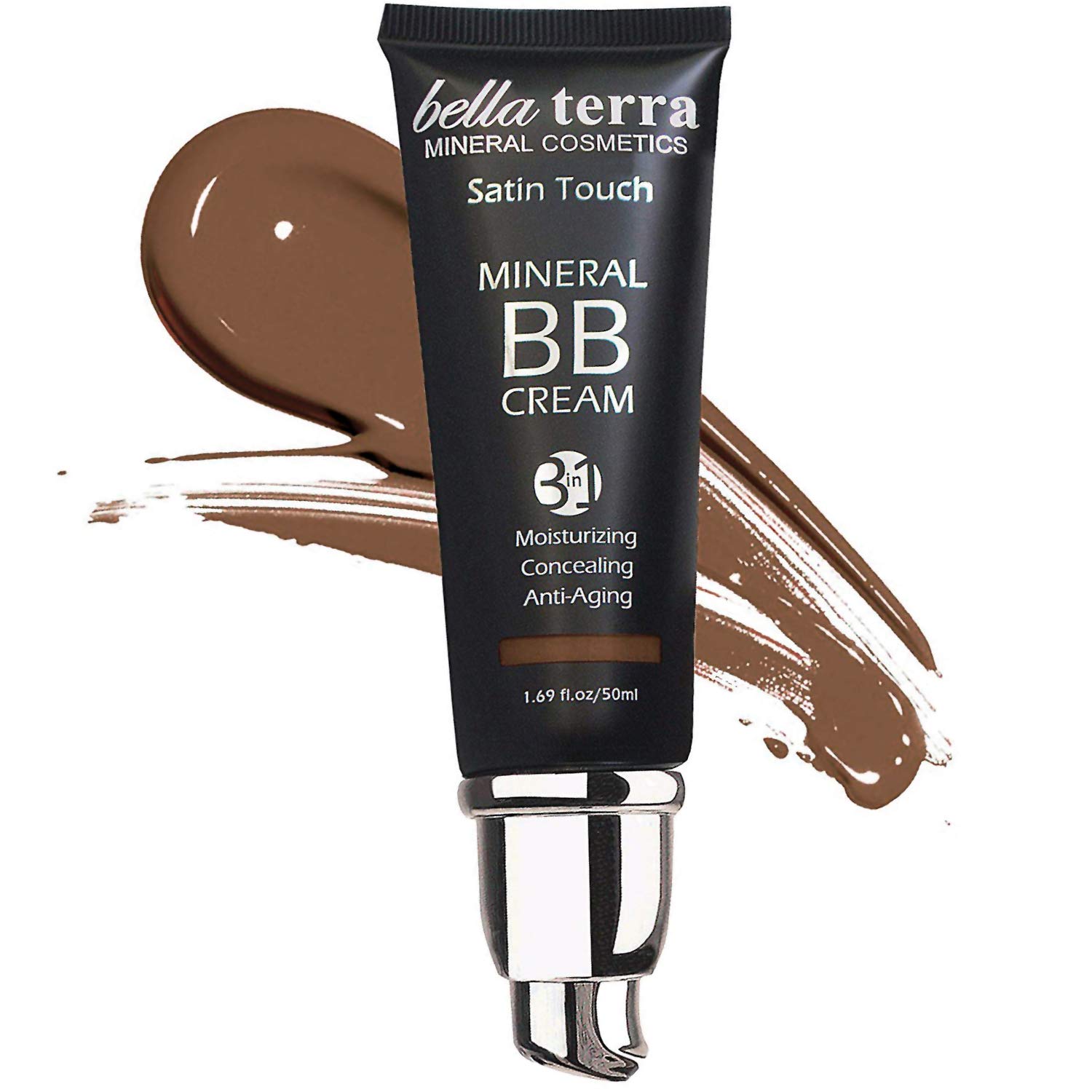 Bella Terra BB Cream, Tinted Moisturizer, Foundation 1.69oz - Dark 108