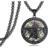 Tajuxa Pentagram Necklace 925 Sterling Silver Witchy Necklace Religious Jewelry Gifts for Men