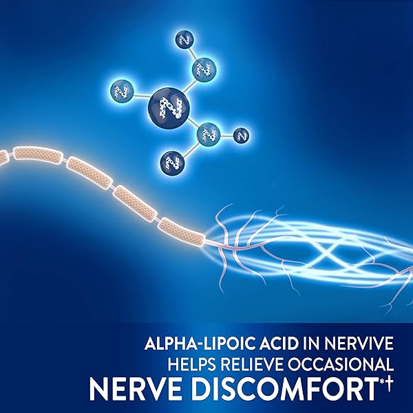 NERVIVE ADVANCED NERVE RELIEF + MOBILITY, WITH ALPHA LIPOIC ACID TO HELP REDUCE NERVE ACHES, WEAKNESS, & DISCOMFORT*† AND BOSWELLIA TO PROMOTE MOBILITY*, VITAMINS B12,B6,B1, 30 TABLETS