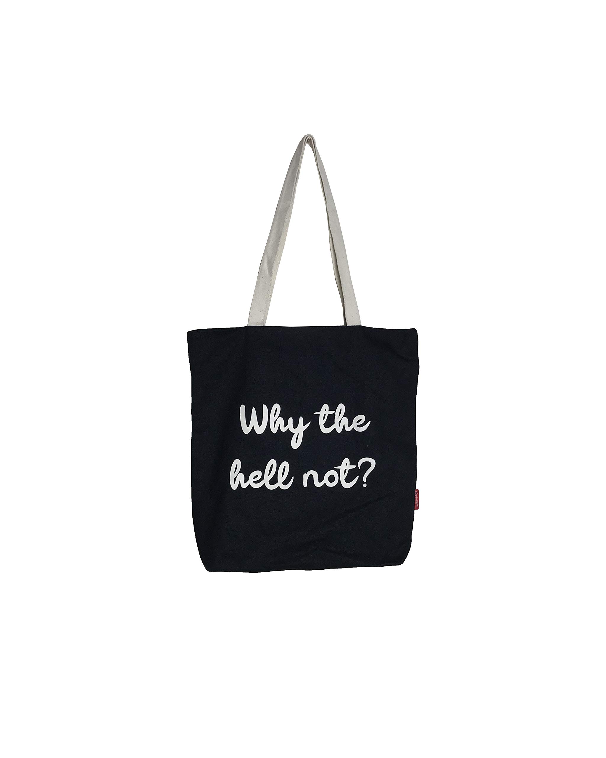 hello-bags. Canvas Tote Bag. Exterior: 100% Cotton. Includes zipper, lining and inside pocket. Packed in a gift kraft envelope. Model: “WHYTHE”. Color: Black. Measurements: 37 * 38 cm.