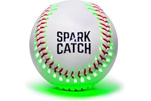 SPARK CATCH Light Up Baseball, Glow in The Dark Baseball, Sports Gear Accessories Gifts for Boys 8 9 10 11 12 13 14 15 Years Old, Kids Teens All Ages Gift Ideas