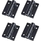 HEVSTIL Adjustable Position Control Hinges, Black, 45 * 35, 4Pack | Metal Countersunk Holes, Adjustable Torque, Bushing Hinge, For Furniture Equipment Instrument, 0.3-1.2NM