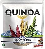 Happy Andes White Quinoa 5 lbs - Non Gluten, Whole Grain Natural Quinoa - Ready to Cook Food for Oats and Seeds Recipes - Healthy Meal with Vitamins and Protein - Best Value