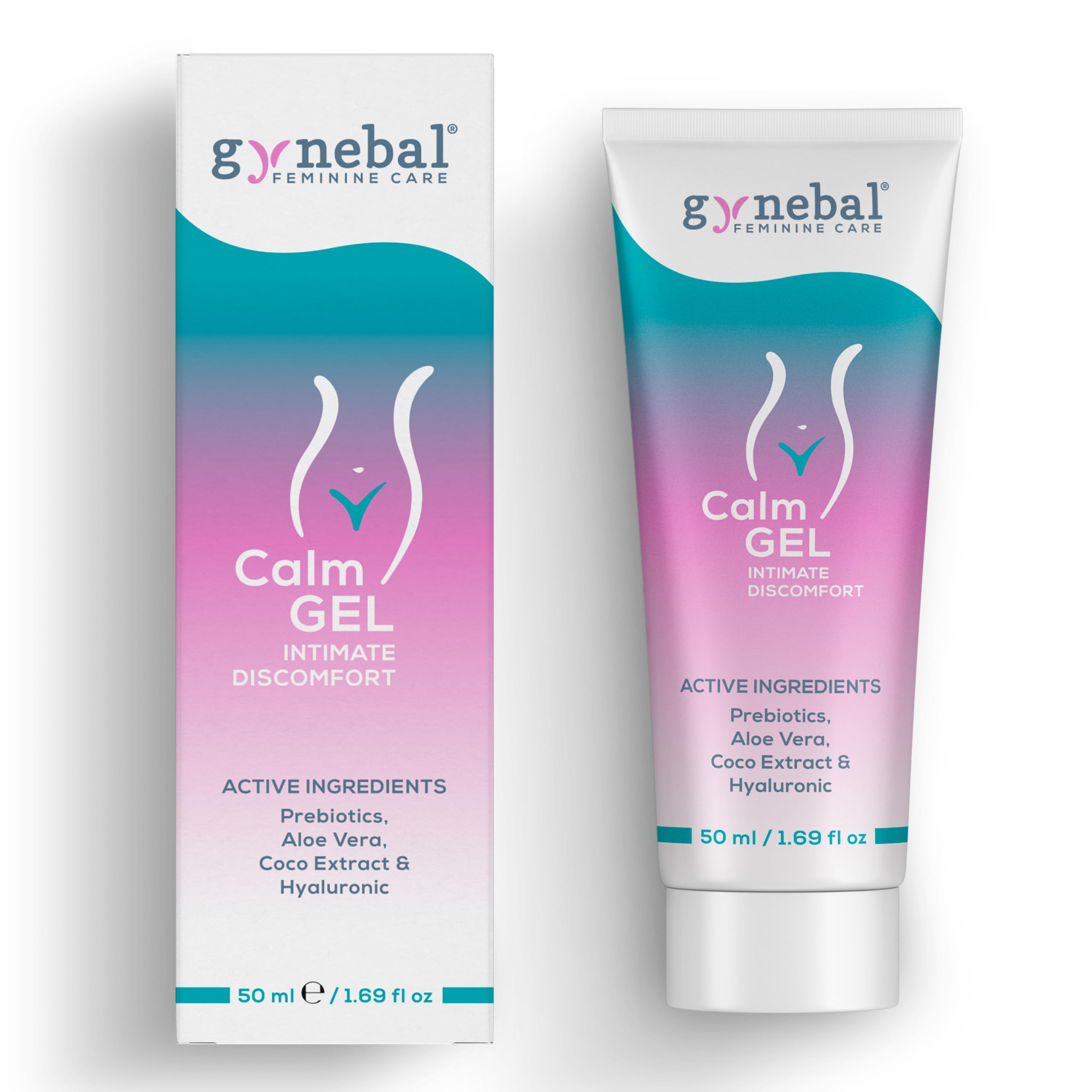 GYNEBAL Calm PREBIOTICS Gel for External use - 50 ml - Vulvar moisturiser Gel that Relief Womens Intimate uncomfortableness, Dryness, Itch…. - with prebiotics to Protect Intimate Flora