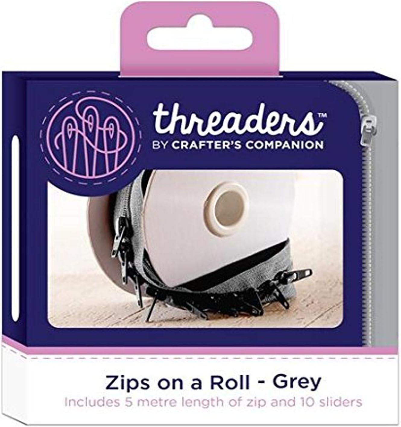 Threaders Zips On A Roll, Grey Amazon.co.uk Kitchen & Home