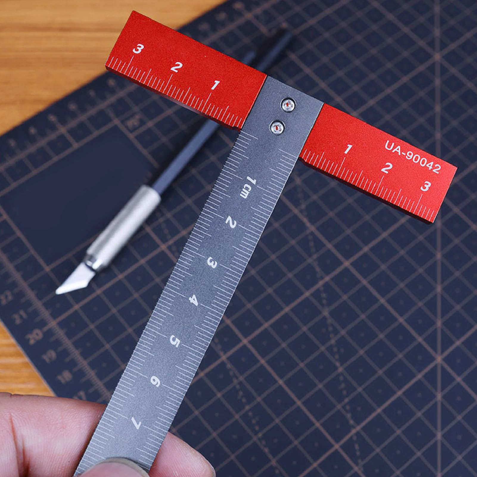T Shaped Ruler, Aluminum Alloy Lightweight Square T Ruler Accurate Scale For Woodworking