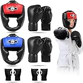 YORWHIN Sparring Head Guard with Gloves - Boxing Safety Headgear for MMA, Kickboxing, Muay Thai &amp; Boxing - Adult &amp; Kids