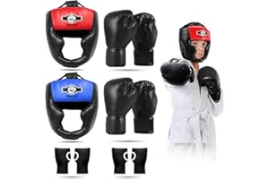 YORWHIN Sparring Head Guard with Gloves - Boxing Safety Headgear for MMA, Kickboxing, Muay Thai & Boxing - Adult & Kids