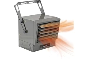 Comfort Zone Hard-Wired Digital Ceiling Mount Heater with Full-Function Remote, 10,000 Watt, 240 Volt, Fan-Forced, Overheat Protection, Thermostat & 12-Hour Timer, Ideal for Garage & Workshop, CZ260ER