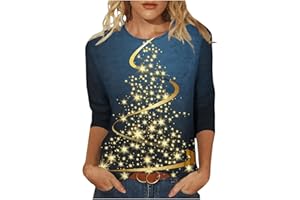 YAFINMO Christmas Tunics for Women Fall 2022 Tunic Blouses Xmas Christmas Blouse for Women Pullover