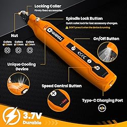 HARDELL Mini Cordless Rotary Tool, 5-Speed and USB