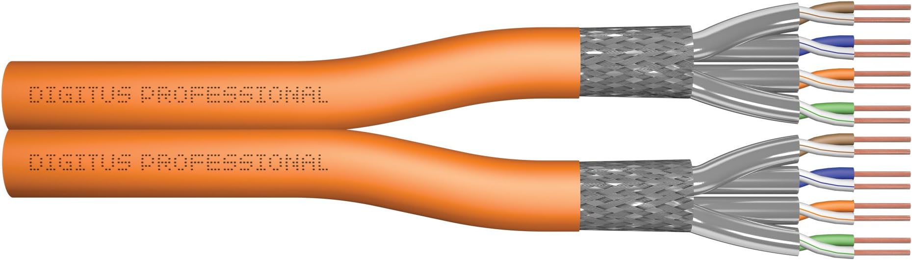 Digitus Network Installation Cable Cat-5e Cat-6 Cat-6A Cat-7 Cat-7A orange Orange 500m
