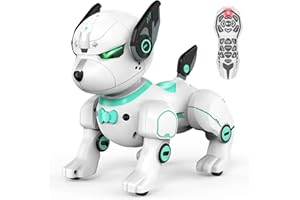 SUPIREO Remote Control Robot Dog Toy, RC Dog Programmable Smart Interactive Robotic Pets, RC Stunt Robot Toys Dog Imitates Animals Music Dancing Handstand Push-up Follow Functions for Boys Girls Toy Green
