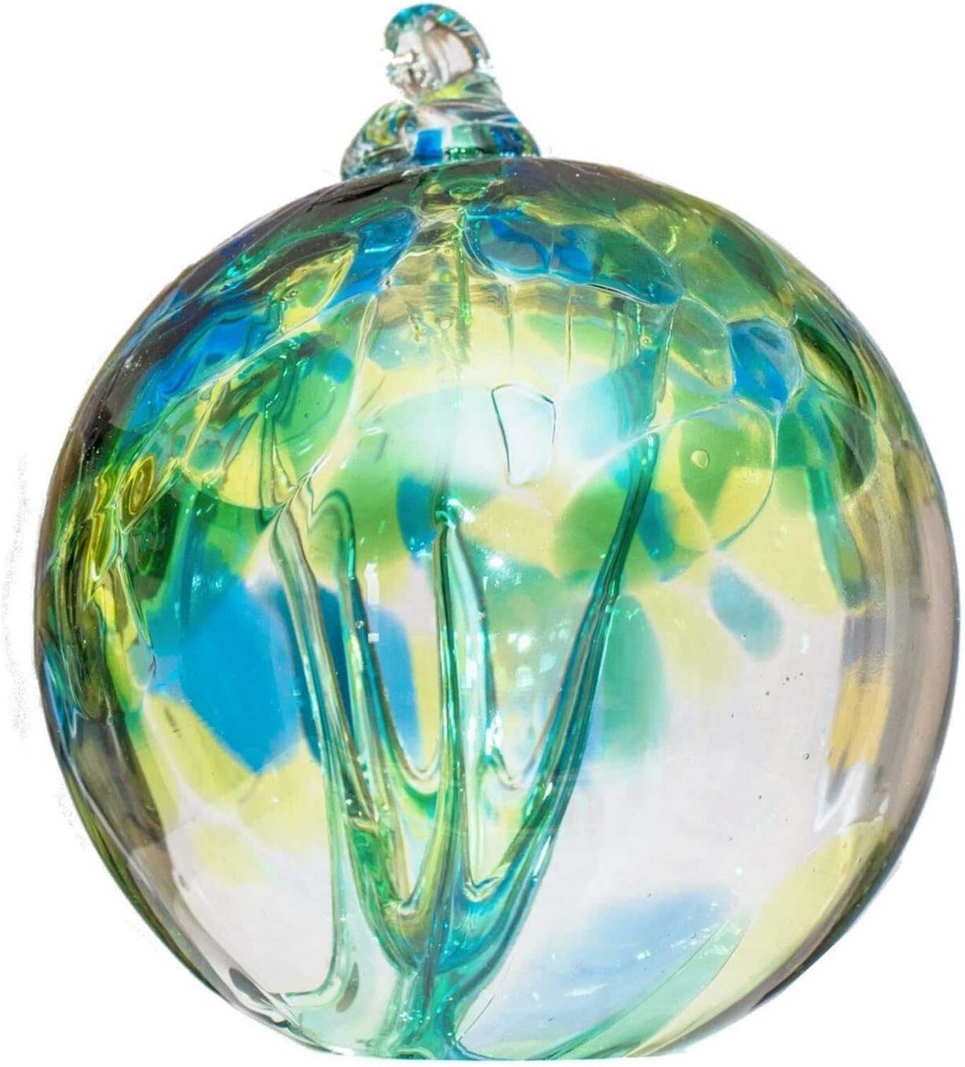 Tree of Life Large Glass Globe - Sea Green