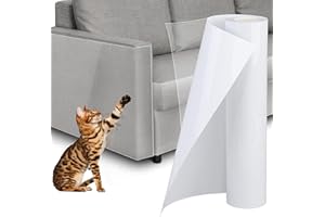 FAIROOTH Anti Cat Scratch Furniture Protector 236 x 12 Inch Large Couch Protector for Cats Single-Sided Sticky Couch Protector Clear Couch Corner Guards Tape for Furniture Couch Sofa Door Walls