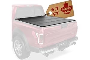 Maple4x4 Hard Quad-Fold Truck Bed Tonneau Cover Compatible with 2020–2025 Chevy Silverado/GMC Sierra 2500HD & 3500HD 6.9ft Be