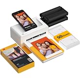 KODAK Dock Plus 4x6 Photo Printer, Smartphone Docking, 4PASS, 50 Sheets | Bluetooth, iPhone &amp; Android Smartphone Compatible, Charge While Printing, Water, Fingerprint and Fade Resistant