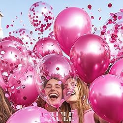 AULE Party Balloons Pack of 42 - Metallic Chrome