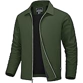 MAGNIVIT Men's Lightweight Jackets Light Windbreaker Full Zip Up Stylish Golf Coat Business Work Casual Dress