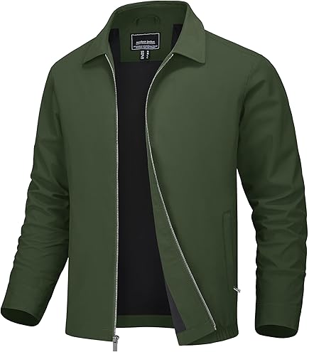 Amazon.com: QTE Lightweight Jackets for Men Casual Windbreaker