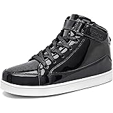 IGxx Sequins Shoes for Kids Boys Fashion Sparkle Gold Bling Shiny High Top Sneakers Girls Hook&Loop
