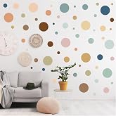 Zonon 264 Pcs Kids Wall Decals Boho Polka Dot Vinyl Peel and Stick | Colorful Dots for Classroom Decor Playroom Nursery Bedroom, Removable No Damage, Boho style Creates Fun Learning Spaces