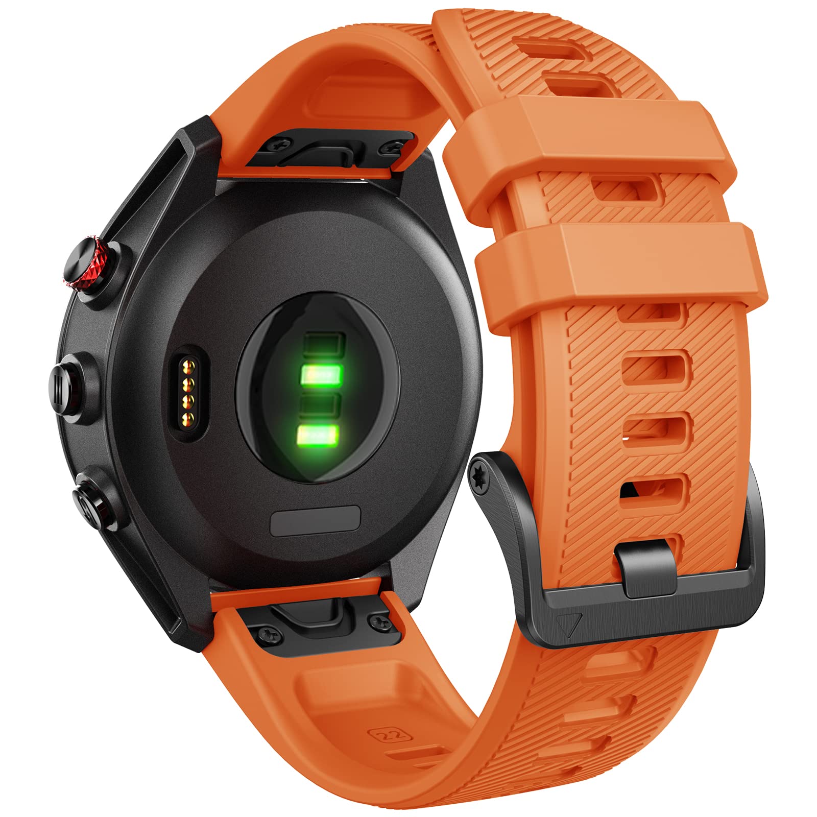 Strap for Garmin Fenix 6/6 Pro/7/7 Pro, 22mm Quick Fit Silicone Strap for Fenix 5 Plus/Fenix 5/Forerunner 935/Forerunner 945/Forerunner 955/Instinct/Instinct 2/ Instinct 2 Solar