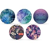 XIHIRCD 10pcs Sensor Covers Patches for Libre 2 or 3 | Monitor Adhesive Patches Stickers, CGM Overpatch, Waterproof &amp; Sweatproof, Breathable, Water Lily Design, 5 Styles
