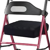 VGLCBBSTS Rollator Walker Seat Cushion, 3.5 Inch Egg Crate Foam Seat Pad, Breathable Mesh Cover, Adjustable Straps, Zippered Washable Cover